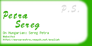 petra sereg business card